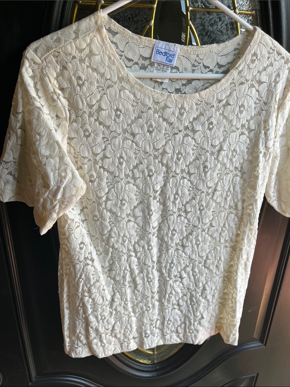 Ford Cream Lace Short Sleeve Tee